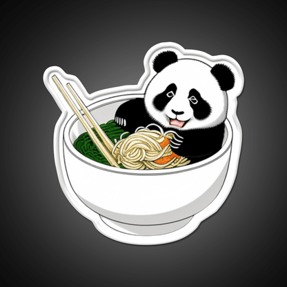 Panda In The Noodles Led Neon Sign Chinese Food Rgb Color - Shineneon