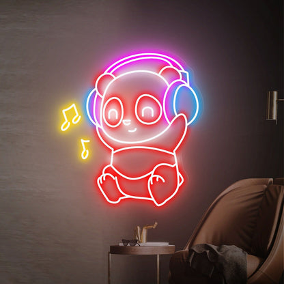 Panda Led Neon Sign Cute Panda Wall Art Light | Shineneon