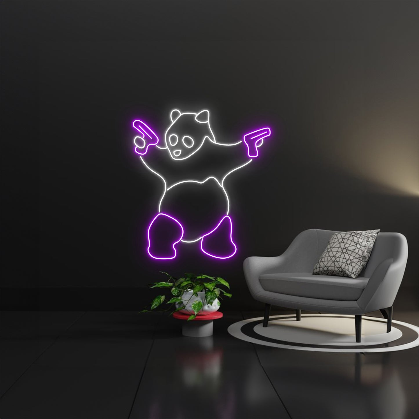 Panda Led Sign