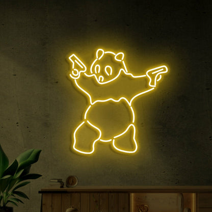 Panda Neon Adorable Glow For Wildlife Lovers - Shineneon