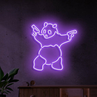 Panda Neon Adorable Glow For Wildlife Lovers - Shineneon