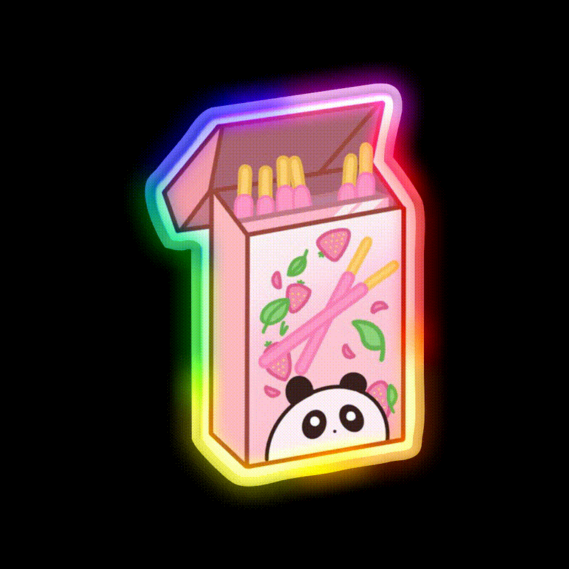 Panda Pocky Led Neon Sign Chinese Food Rgb Color