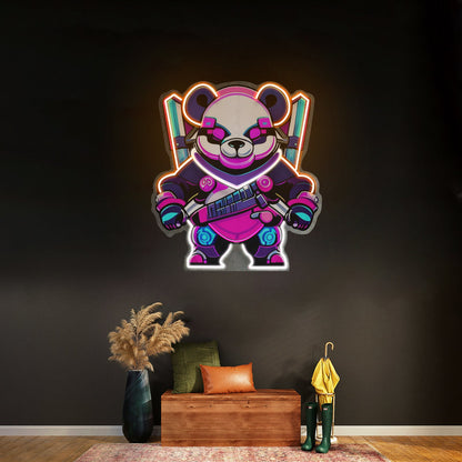 Panda Warrior Led Neon Sign Light Custom Led Signs - Shineneon