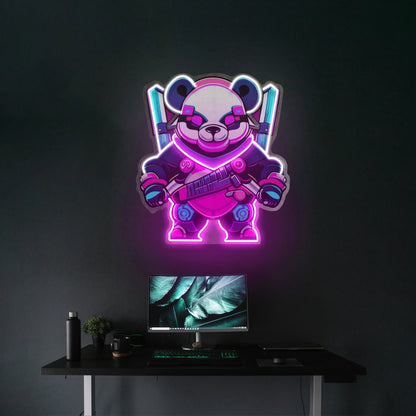 Panda Warrior Led Neon Sign Light Custom Led Signs - Shineneon