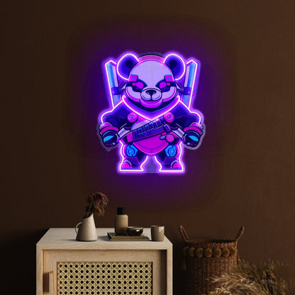 Panda Warrior Led Neon Sign Light Custom Led Signs - Shineneon