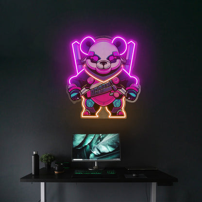 Panda Warrior Led Neon Sign Light Custom Led Signs - Shineneon