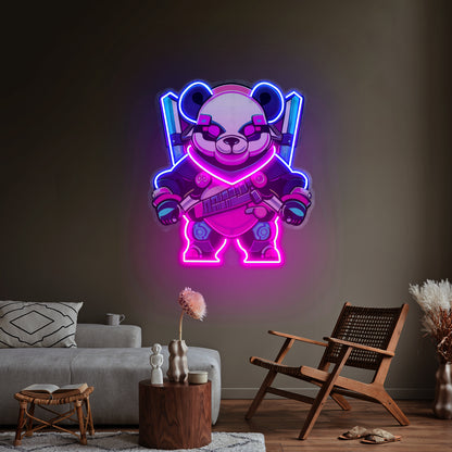 Panda Warrior Led Neon Sign Light Custom Led Signs