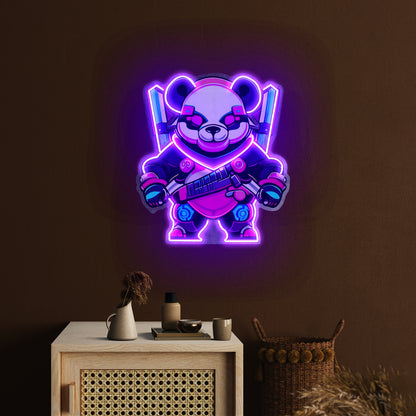 Panda Warrior Led Neon Sign Light Custom Led Signs