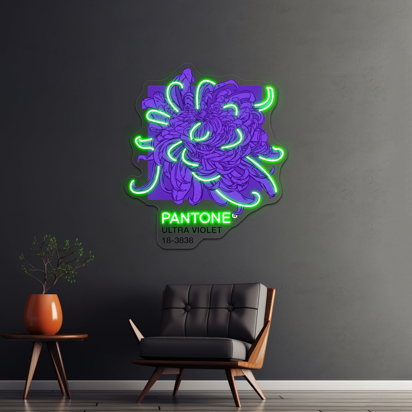 Pantone Ultra Violet 2018 Artwork Neon Wall Sign