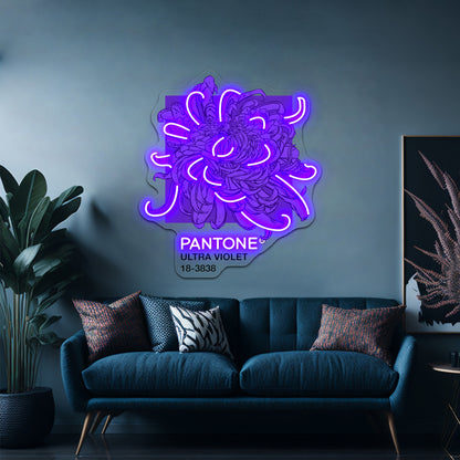 Pantone Ultra Violet 2018 Artwork Neon Wall Sign