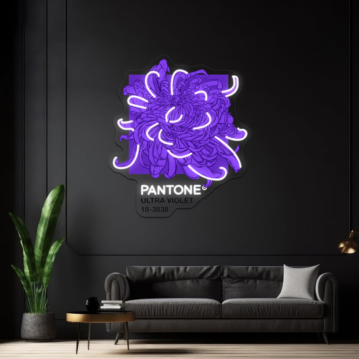 Pantone Ultra Violet 2018 Artwork Neon Wall Sign