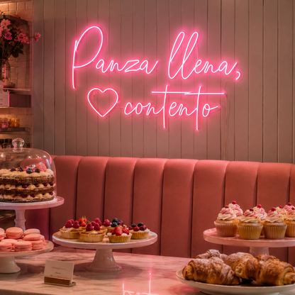 Panza Llena CorazóN Contento LED Neon Sign - 02 High-Converting Product Image