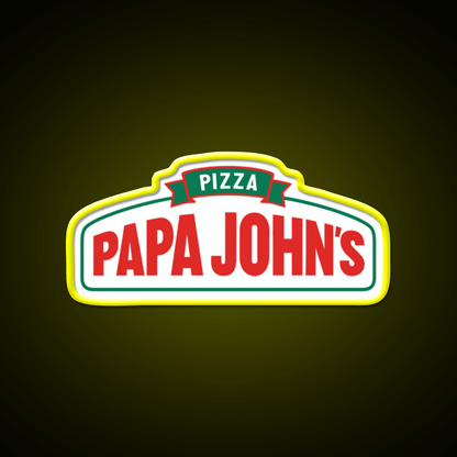Papa John Pizza Restaurant New Fast Food Led Neon Sign For Burger Place Rgb Color - Shineneon