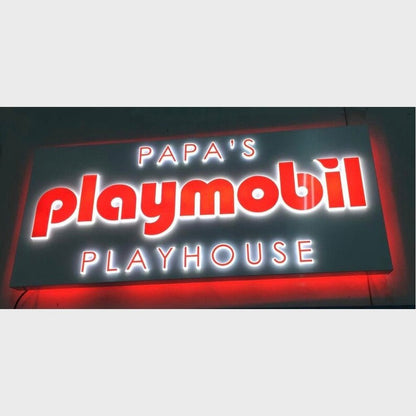 Papas Playmobil Playhouse 3D Frontlit And Backlit Channel Letter Led Light Sign - Shineneon