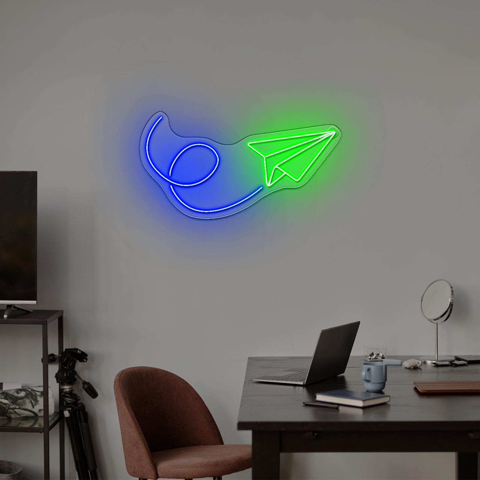 Paper Airplane Neon Sign Wall Art Led Sign Lighting - Shineneon