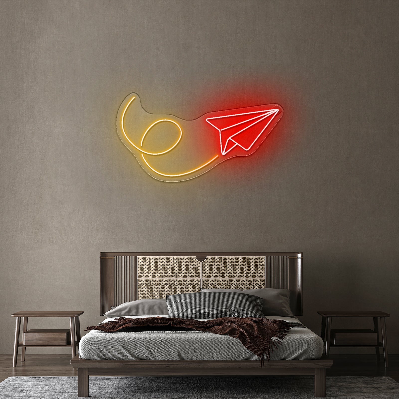 Paper Airplane Neon Sign Wall Art Led Sign Lighting - Shineneon