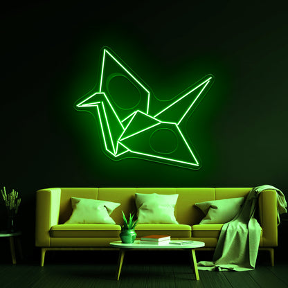 Paper Crane Wall Artwork Neon Signs