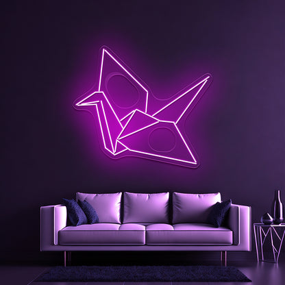 Paper Crane Wall Artwork Neon Signs