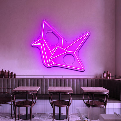 Paper Crane Wall Artwork Neon Signs