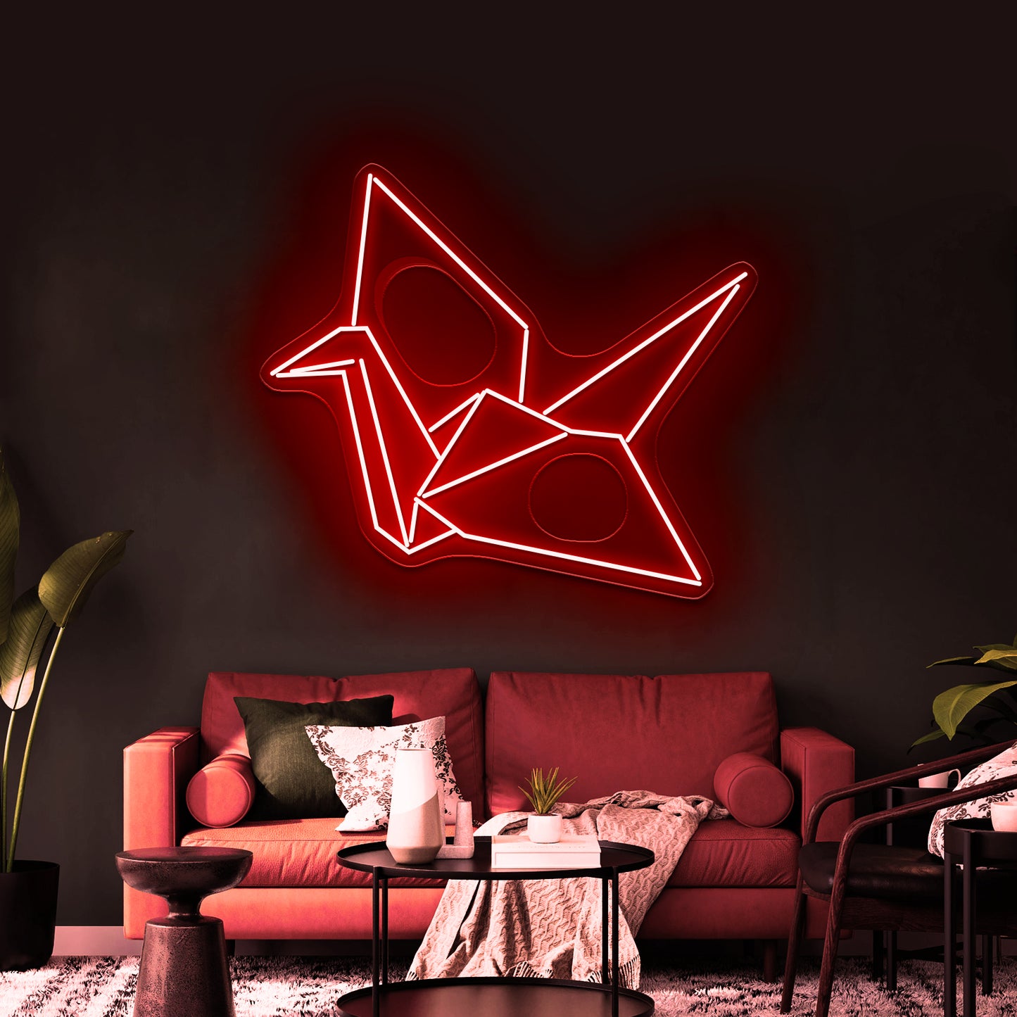 Paper Crane Wall Artwork Neon Signs