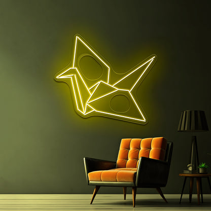 Paper Crane Wall Artwork Neon Signs