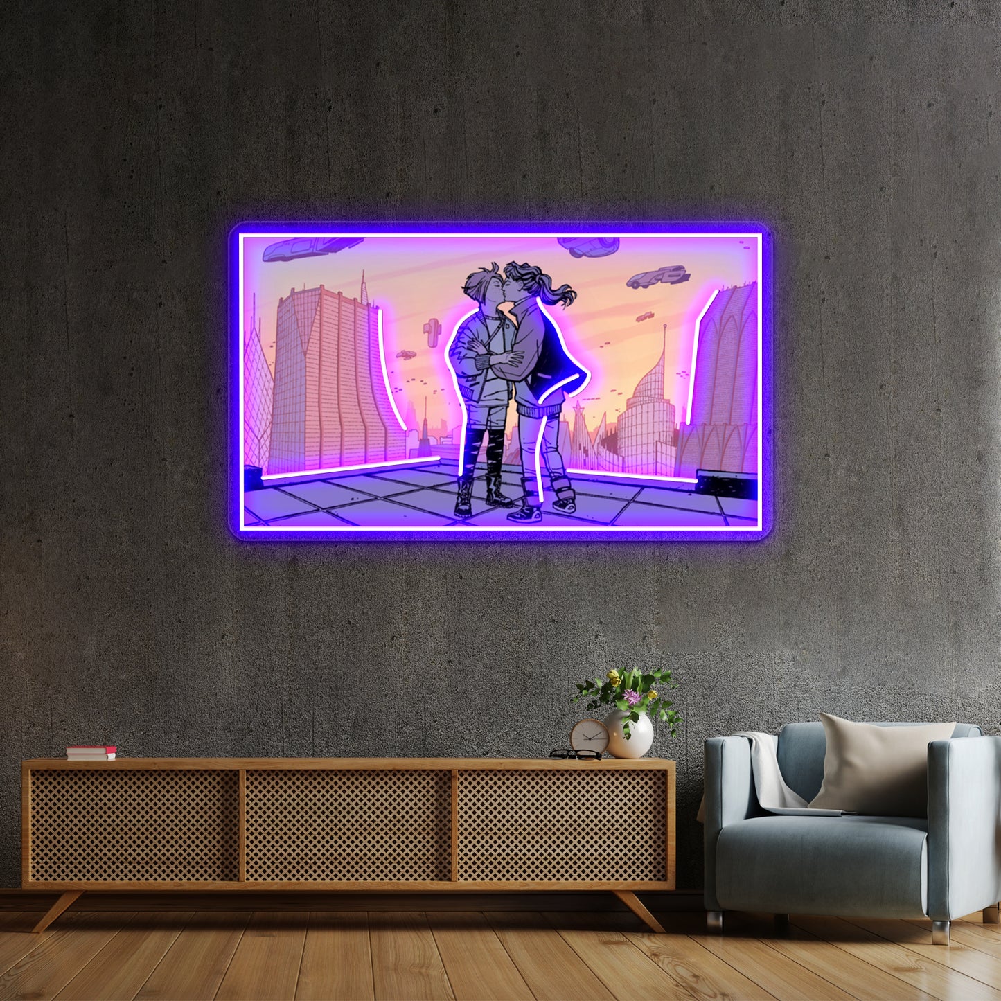 Paper Girls Lgbt Art Wall Artwork Neon Signs