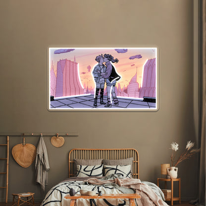 Paper Girls Lgbt Art Wall Artwork Neon Signs