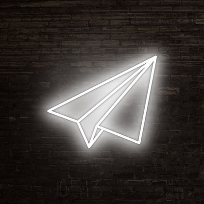 Paper Plane Neon Sign For Fun And Whimsical Decor | Shineneon