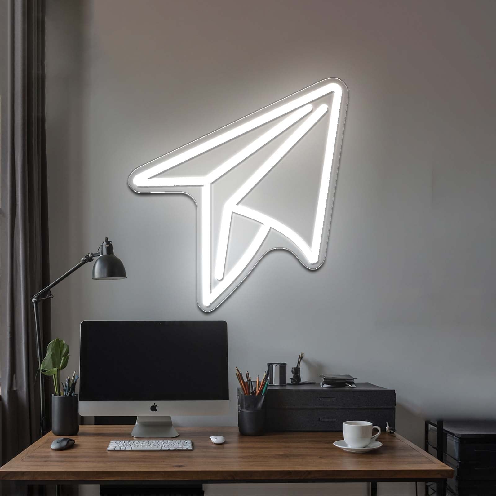 Paper Plane Neon Signs Wall Decor Neon Lights - Shineneon