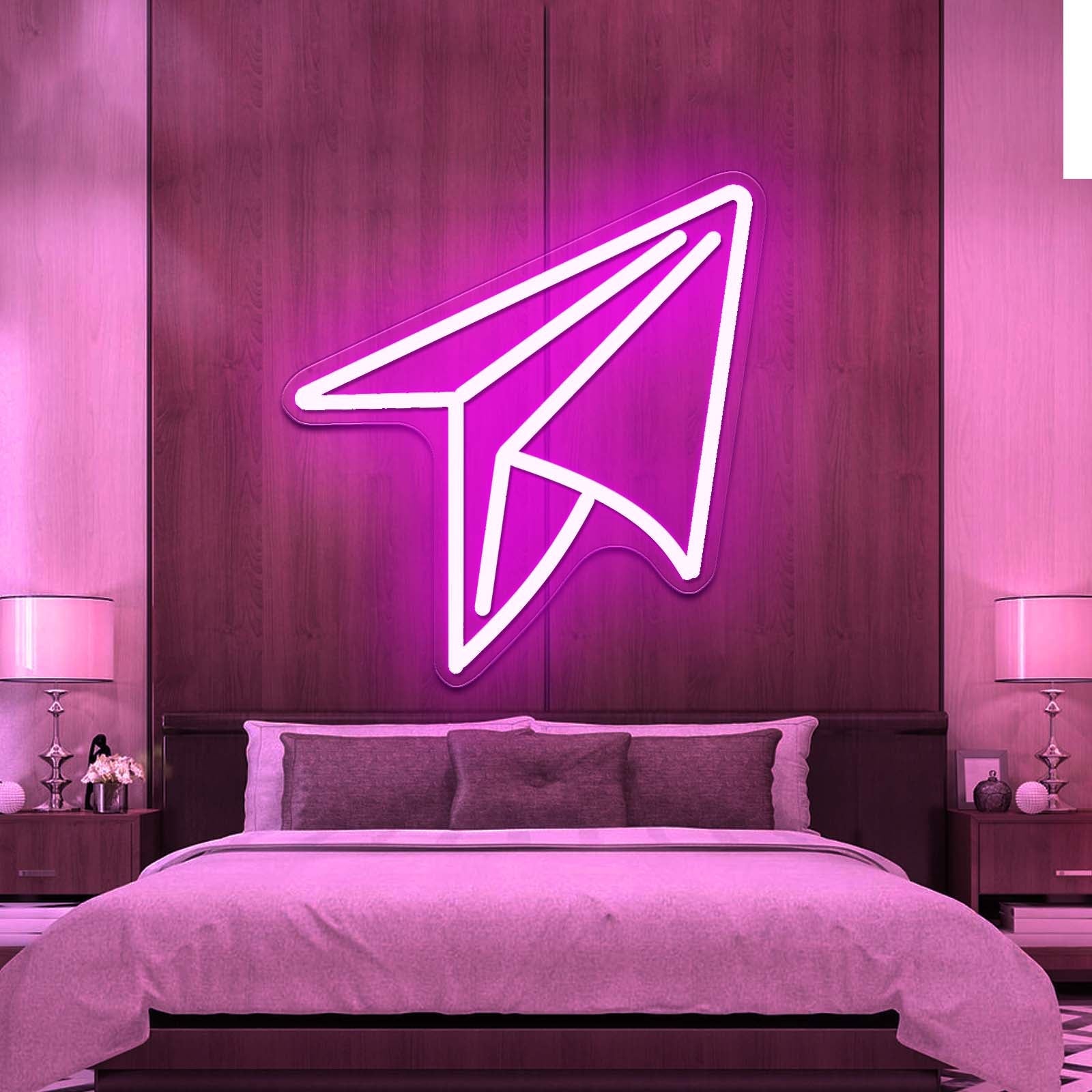Paper Plane Neon Signs Wall Decor Neon Lights - Shineneon