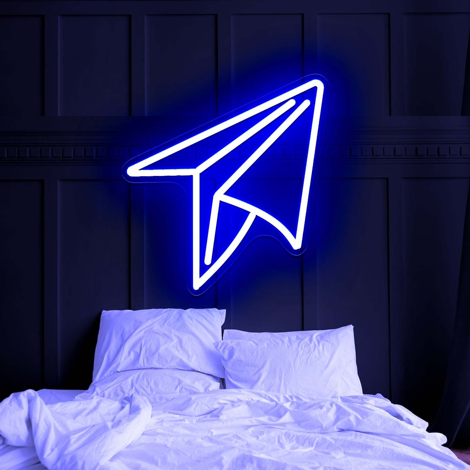 Paper Plane Neon Signs Wall Decor Neon Lights - Shineneon