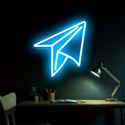 Paper Plane Neon Signs Wall Decor Neon Lights - Shineneon