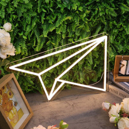 Paper Plane Yellow Led Neon Sign - Shineneon