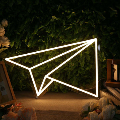 Paper Plane Yellow Led Neon Sign - Shineneon