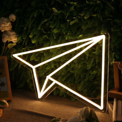 Paper Plane Yellow Led Neon Sign - Shineneon