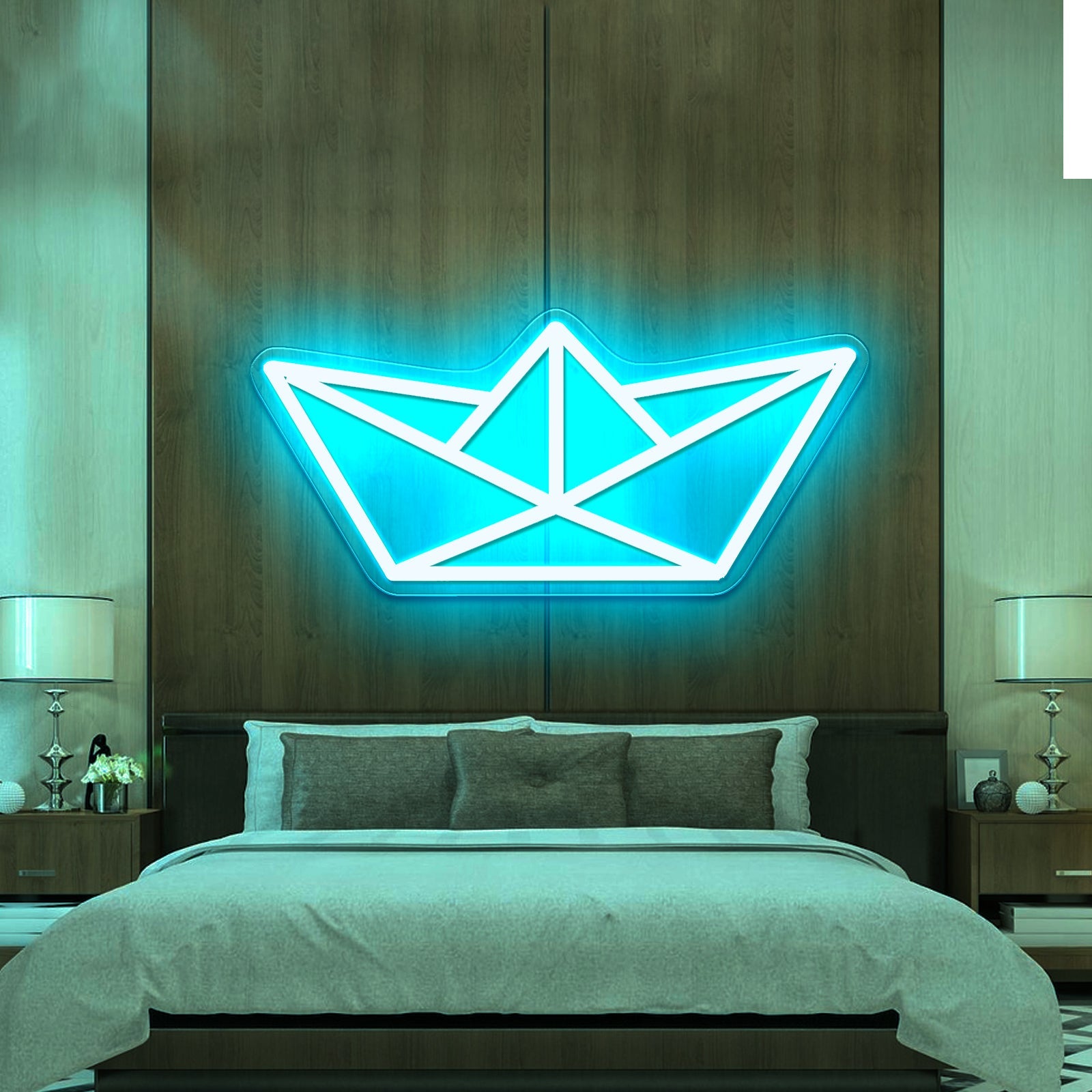 Paper Sailboat Neon Sign Wall Art - Shineneon