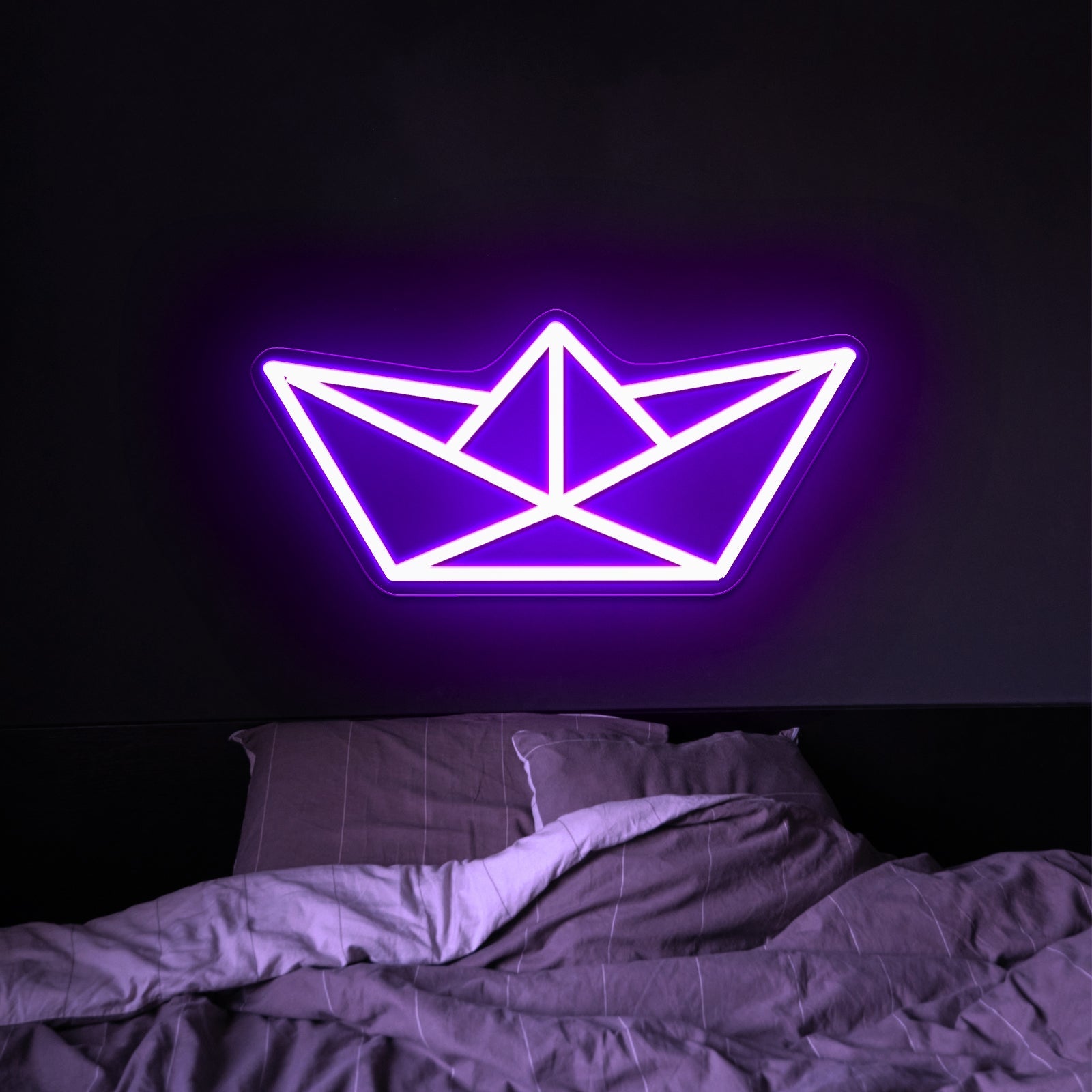 Paper Sailboat Neon Sign Wall Art - Shineneon