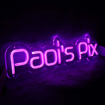 Papis Pix Purple Led Neon Sign - Shineneon