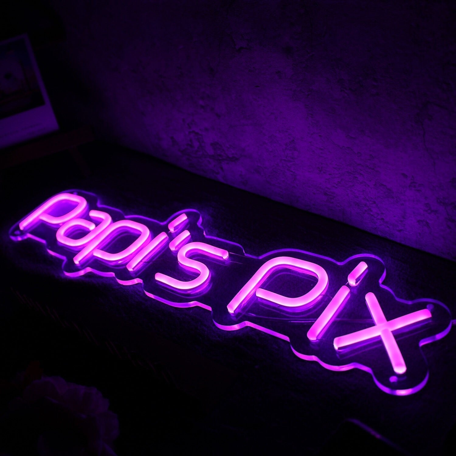 Papis Pix Purple Led Neon Sign - Shineneon