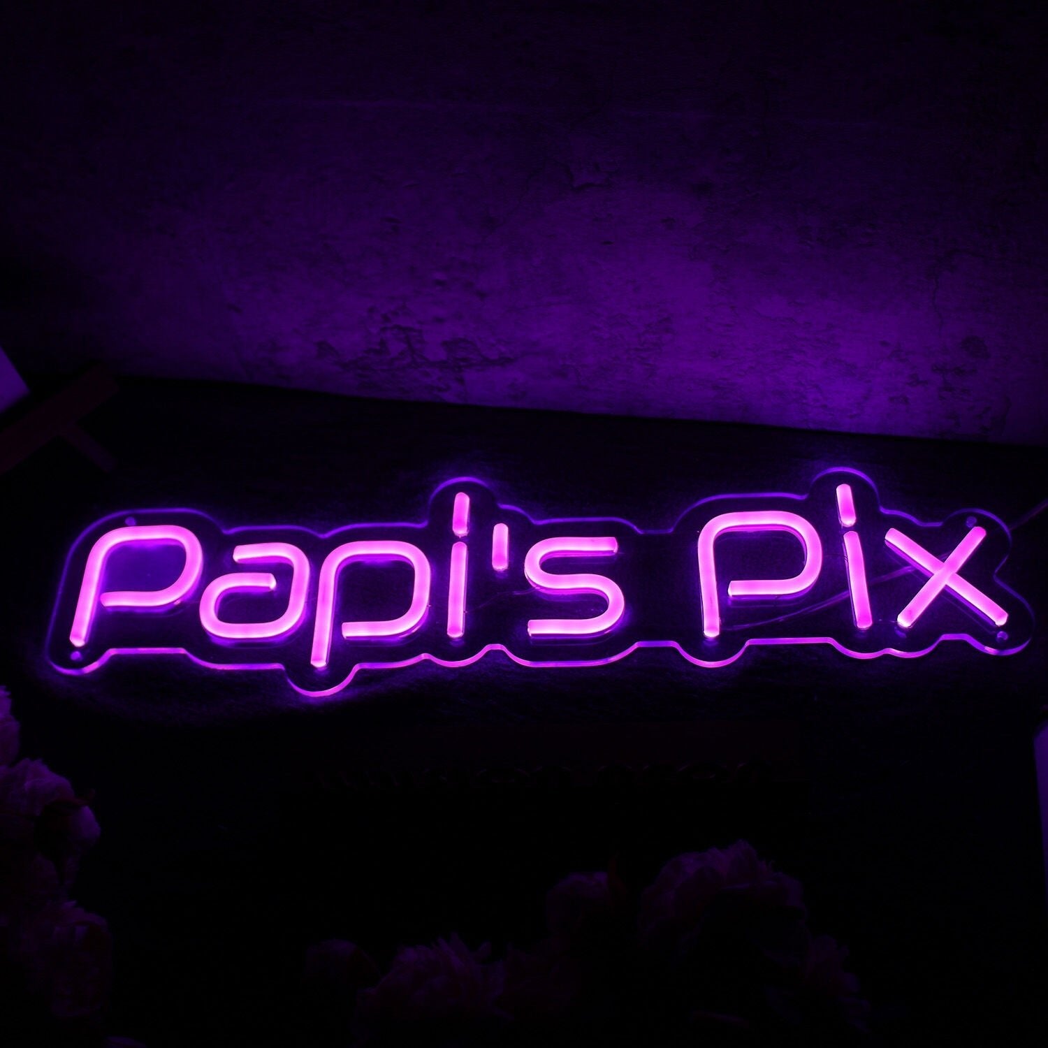 Papis Pix Purple Led Neon Sign - Shineneon