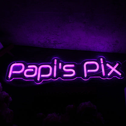 Papis Pix Purple Led Neon Sign - Shineneon