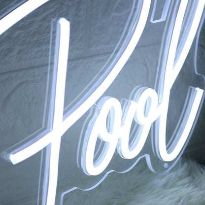 Pappys Pool White Led Neon Sign - Shineneon