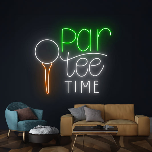 Par Tee Time Golf Neon Sign