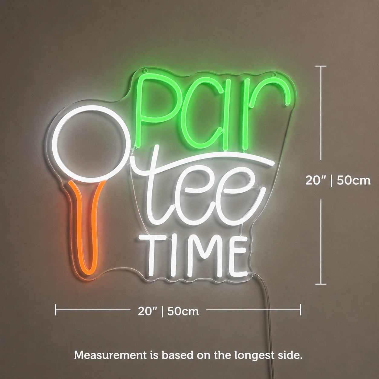 Par Tee Time Neon Sign LED Neon Sign size image