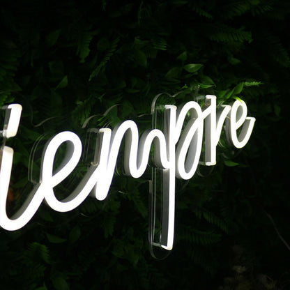 Para Siempre White Led Neon Sign | Shineneon