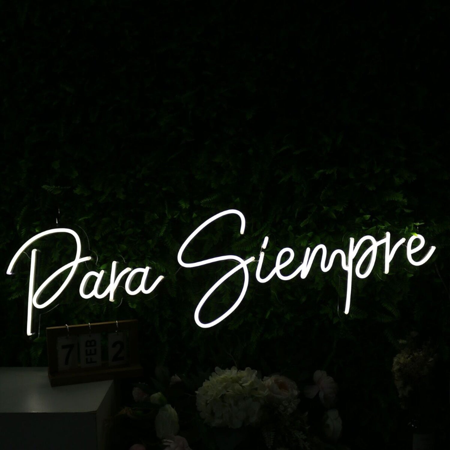 Para Siempre White Led Neon Sign | Shineneon