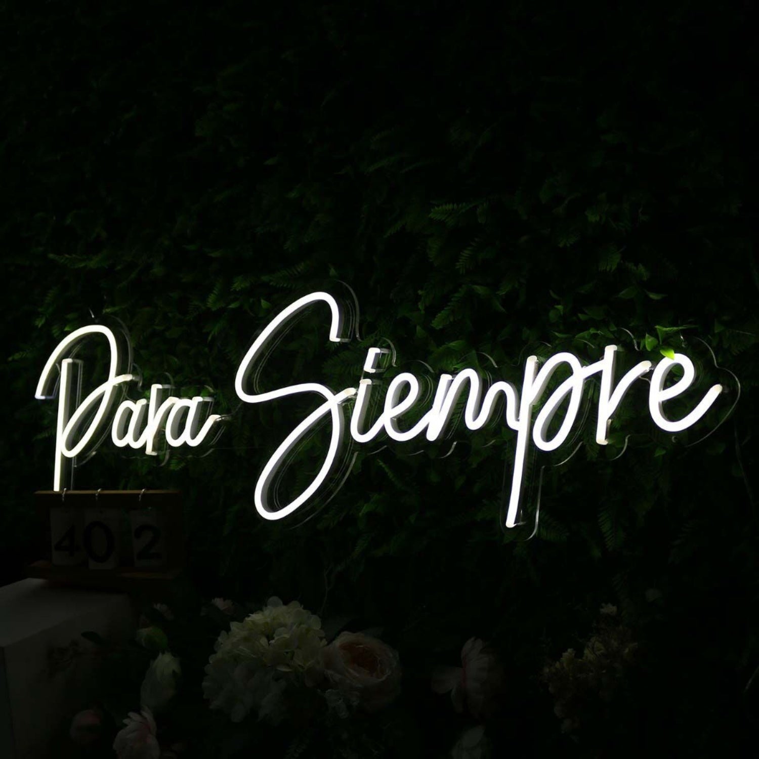 Para Siempre White Led Neon Sign | Shineneon