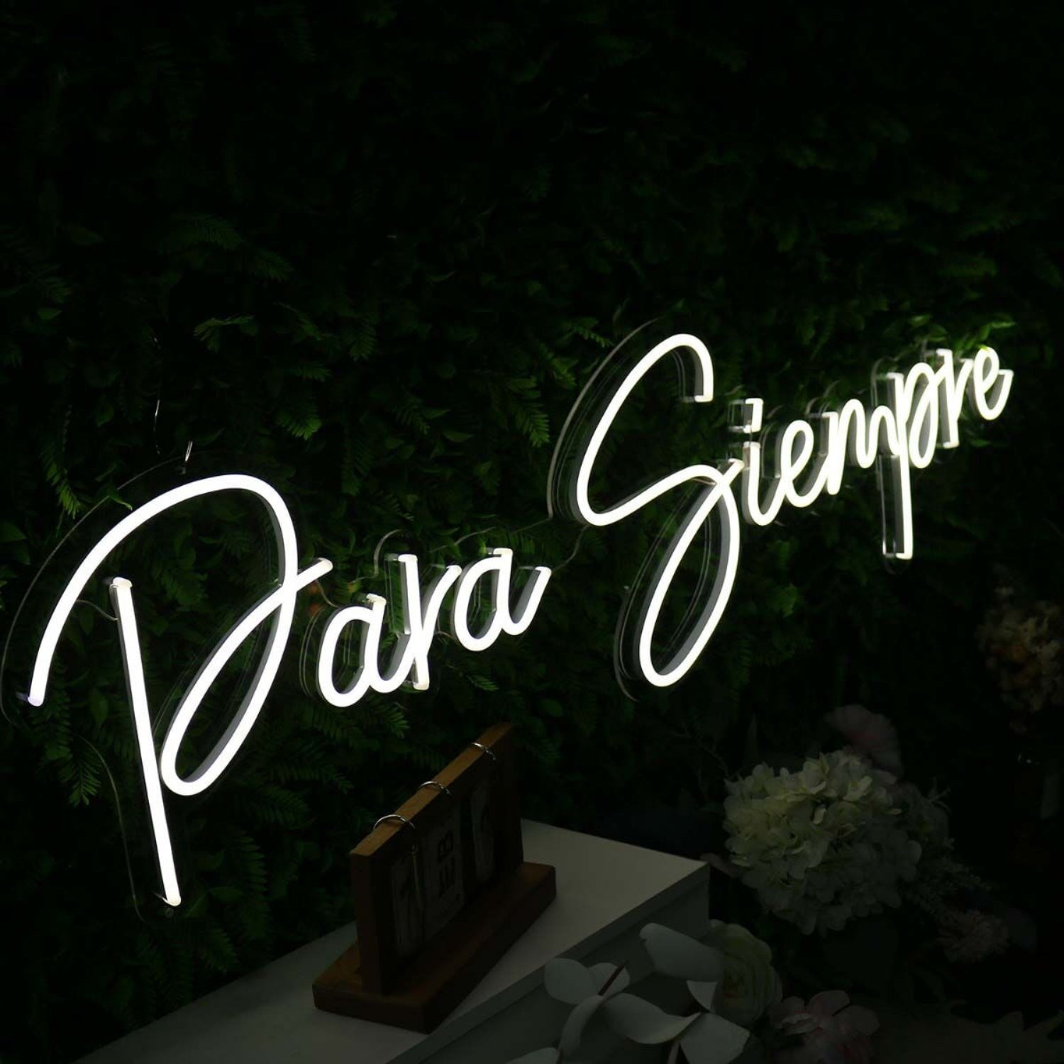 Para Siempre White Led Neon Sign | Shineneon
