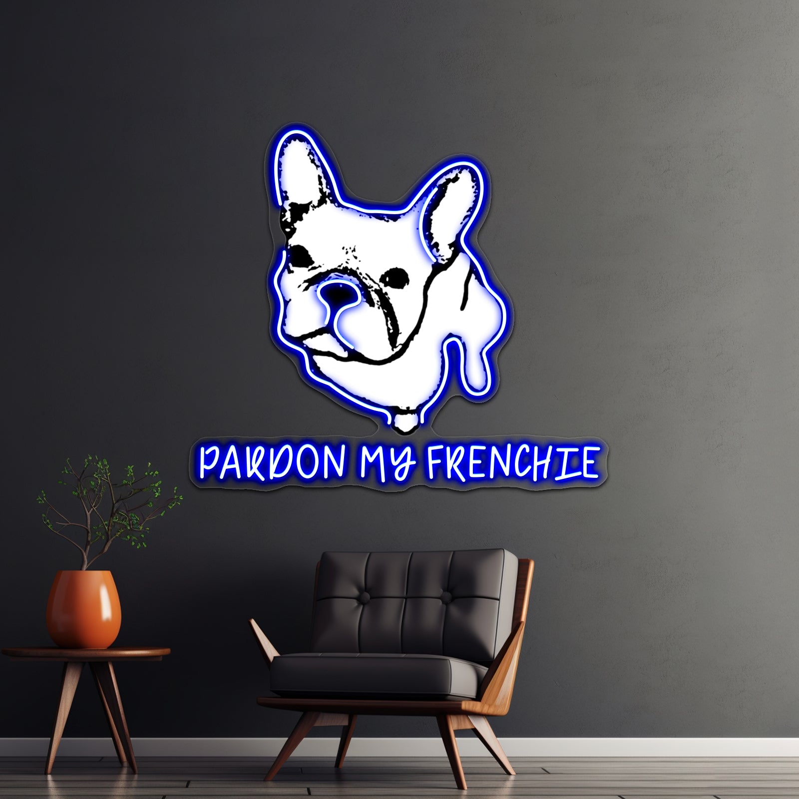 Pardon My Frenchie Artwork Neon Wall Sign | Shineneon