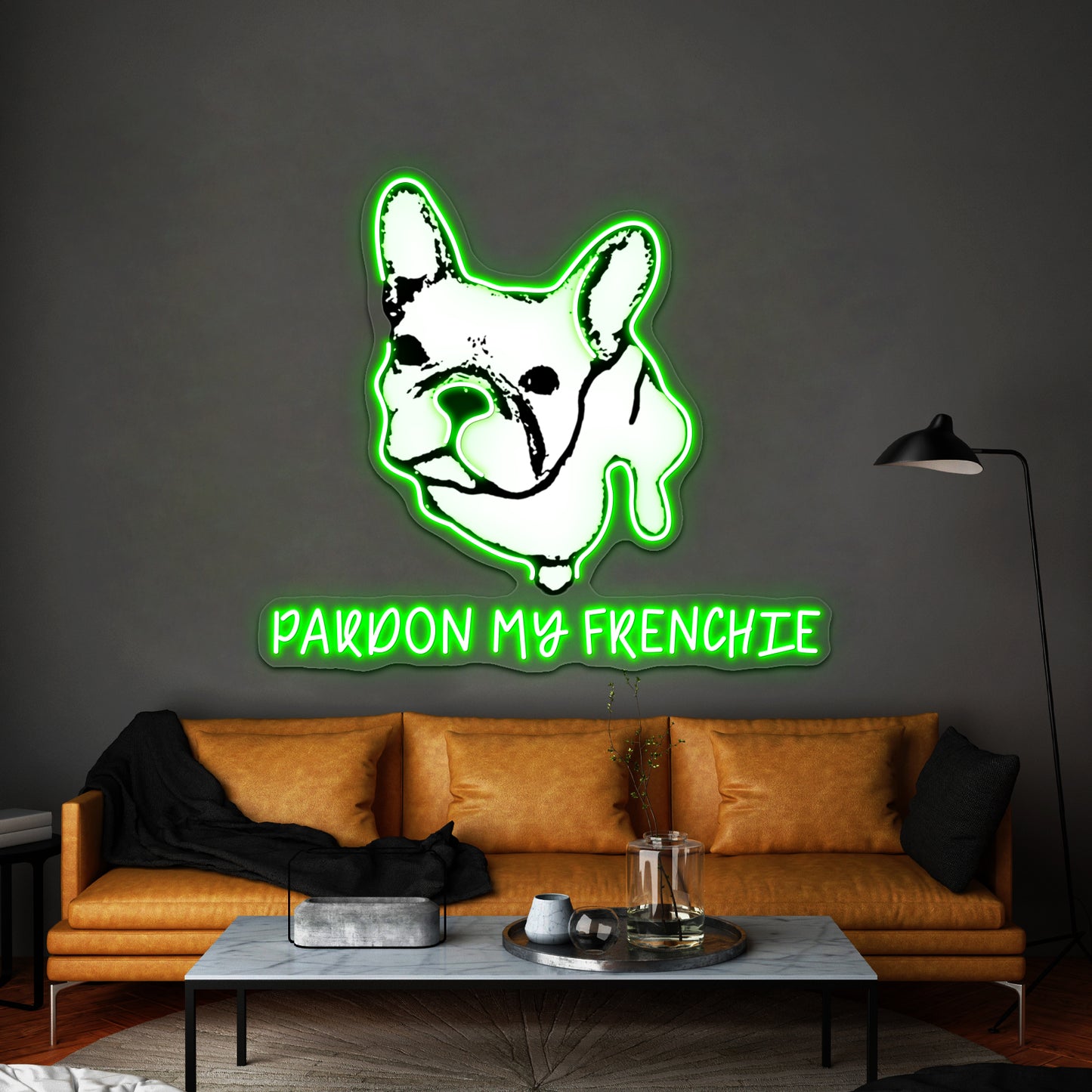 Pardon My Frenchie Artwork Neon Wall Sign